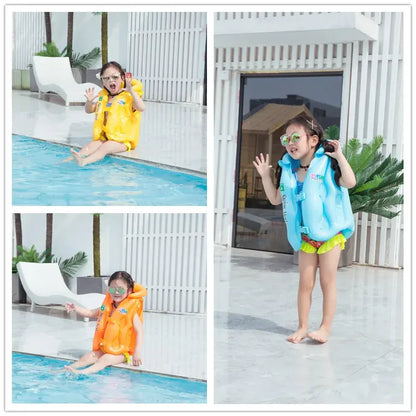 Kids Inflatable Life Vest Swimming Jacket