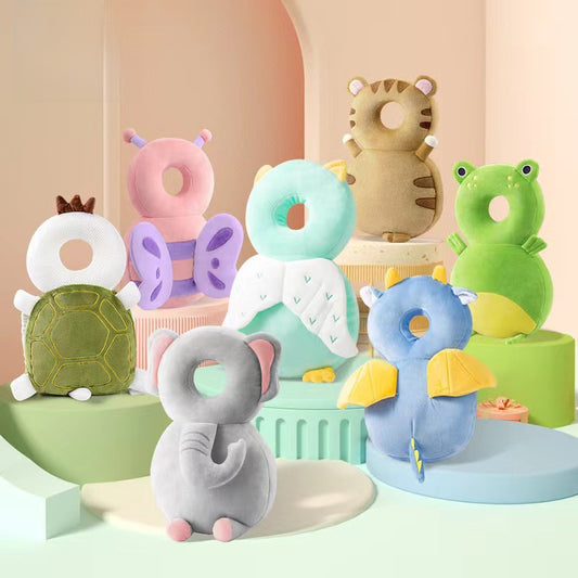 Baby Anti-fall Cushion Baby Anti-fall Pillow Breathable Toddler Walking Anti-collision Headrest Plush Owl Small Flying Dragon