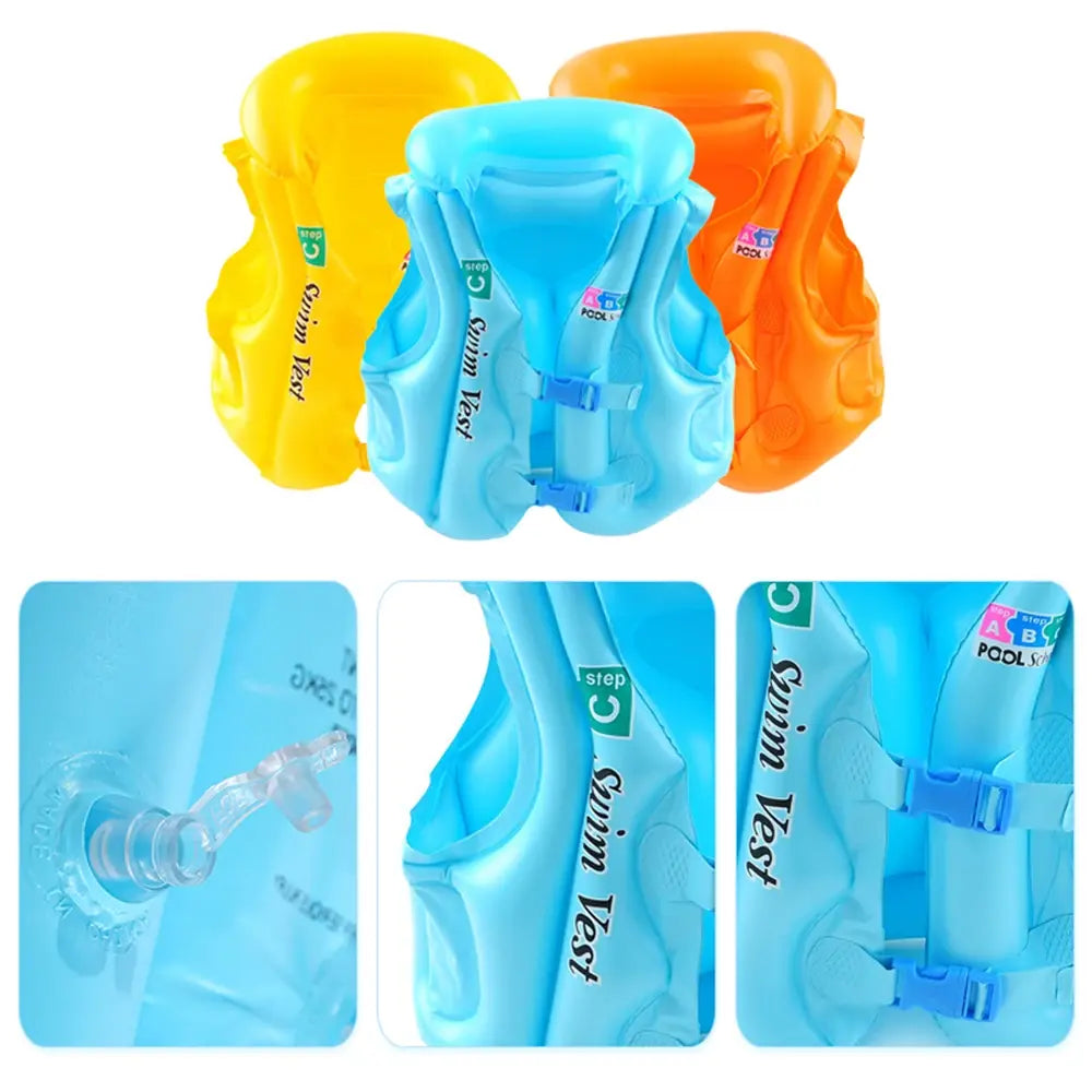 Kids Inflatable Life Vest Swimming Jacket