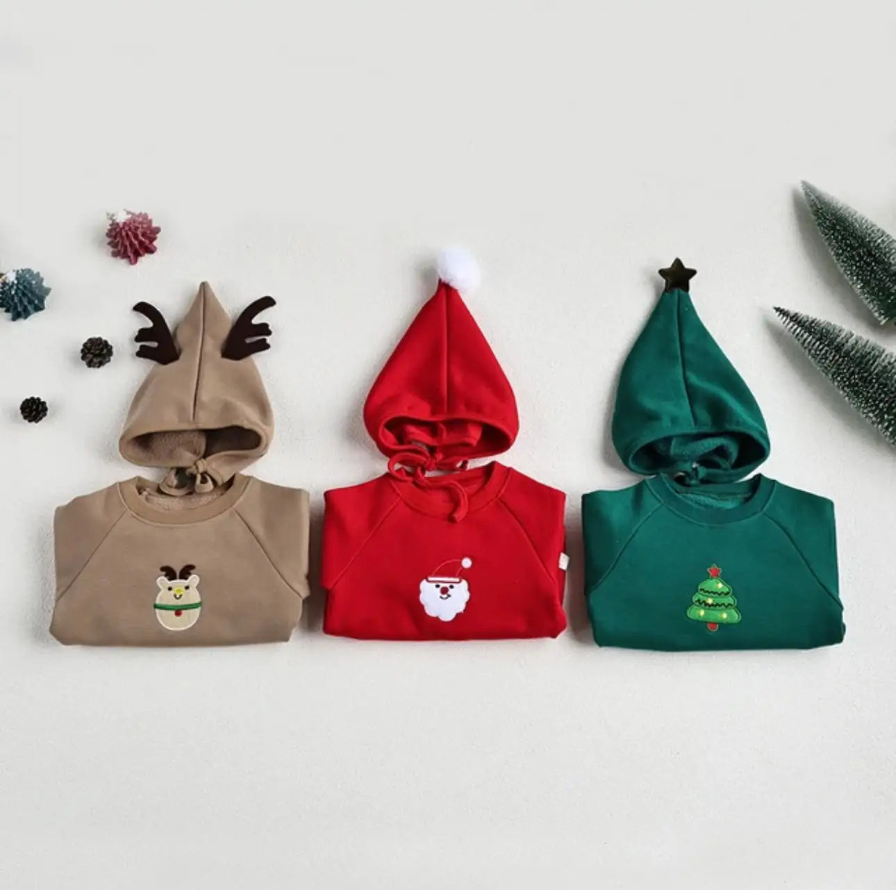 Festive Baby Romper One Piece + Matching Hat