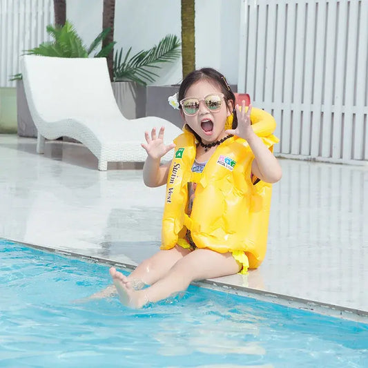 Kids Inflatable Life Vest Swimming Jacket